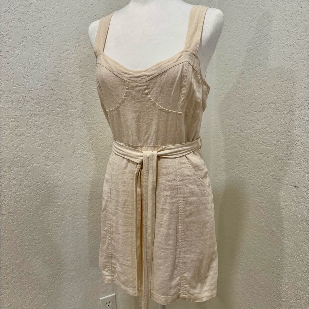 HYFVE Cream Belted Dress